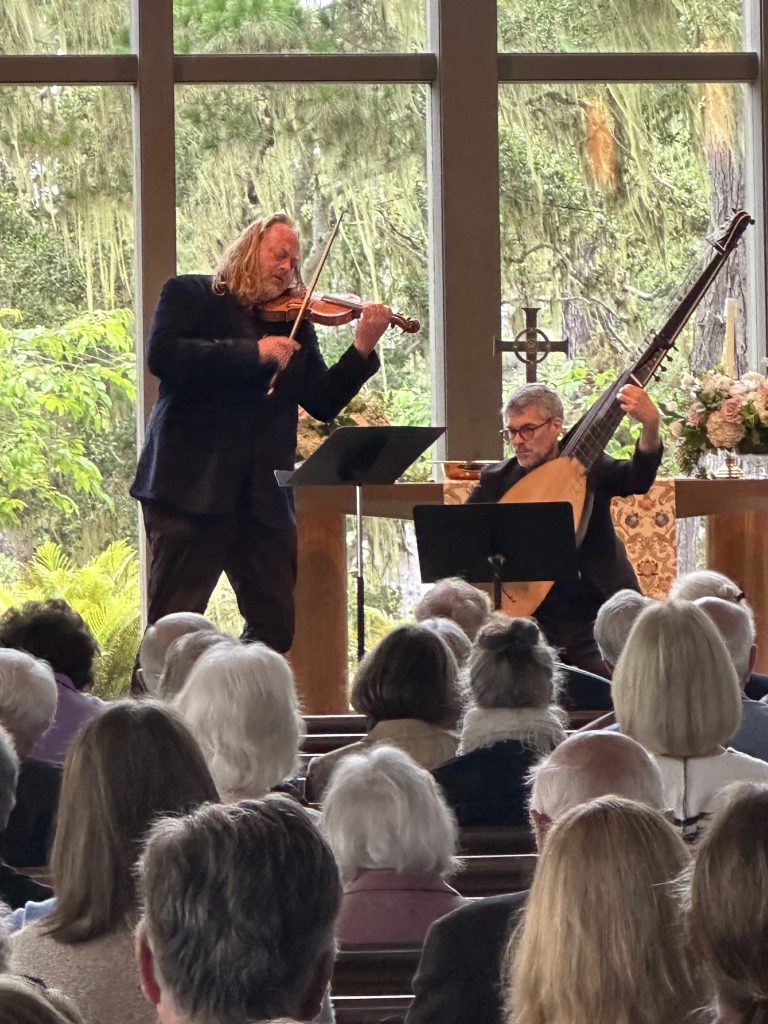 men playing music in church